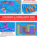 Sensory Fidget Toys for Kids Toddler Boys ,Sensory Activity Board for Stress Anxiety Autistic ADHD, Calm Down Travel Airplane Essentials Toys for 3