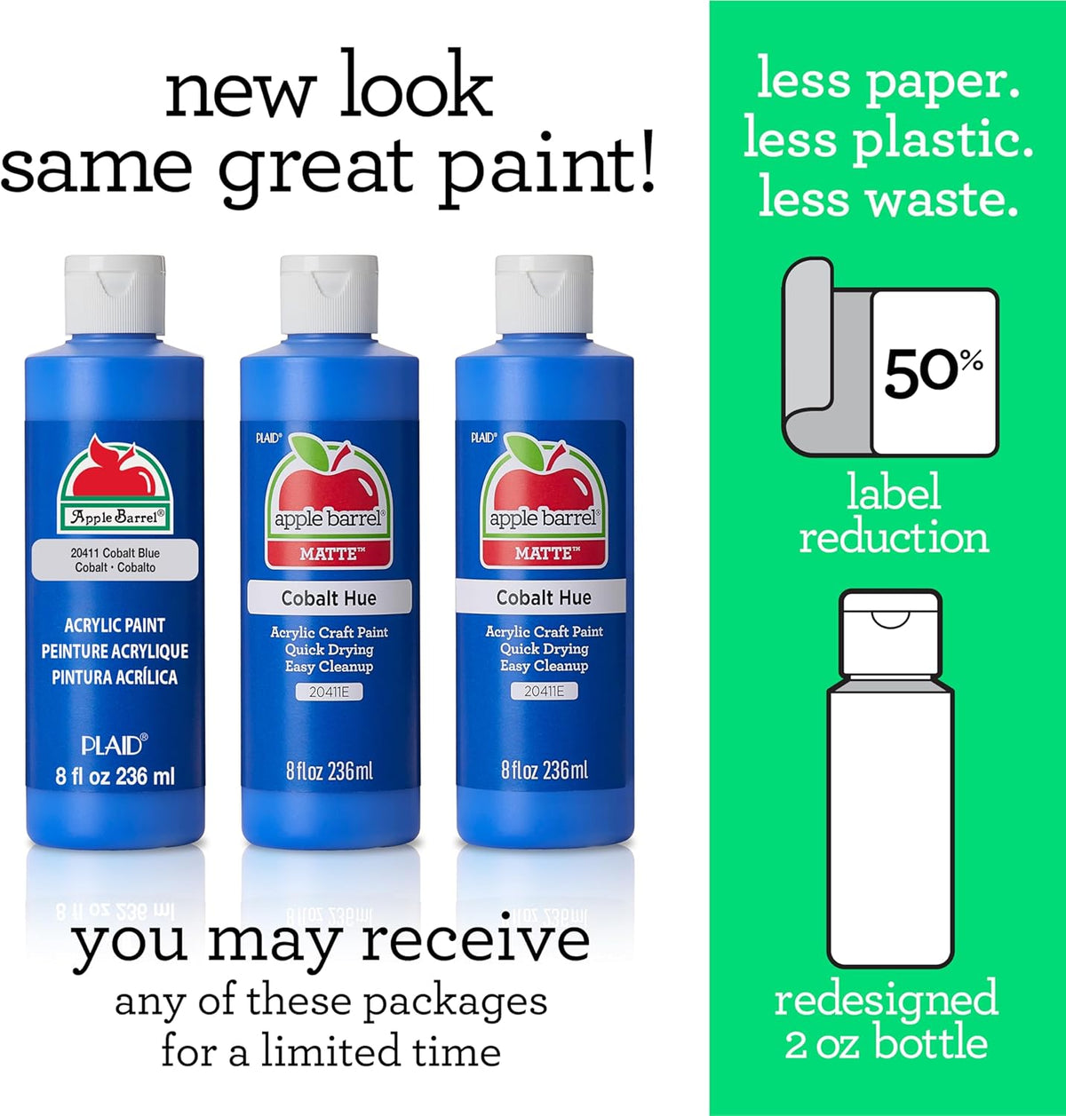 Apple Barrel Acrylic Paint in Assorted Colors (8 Ounce), 20403 White