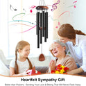 Large Aluminium Wind Chimes 37" to Create a Zen Atmosphere Suitable for Outdoor, Garden, Patio Decoration. Classic Black Wind Chime with Wind Catcher