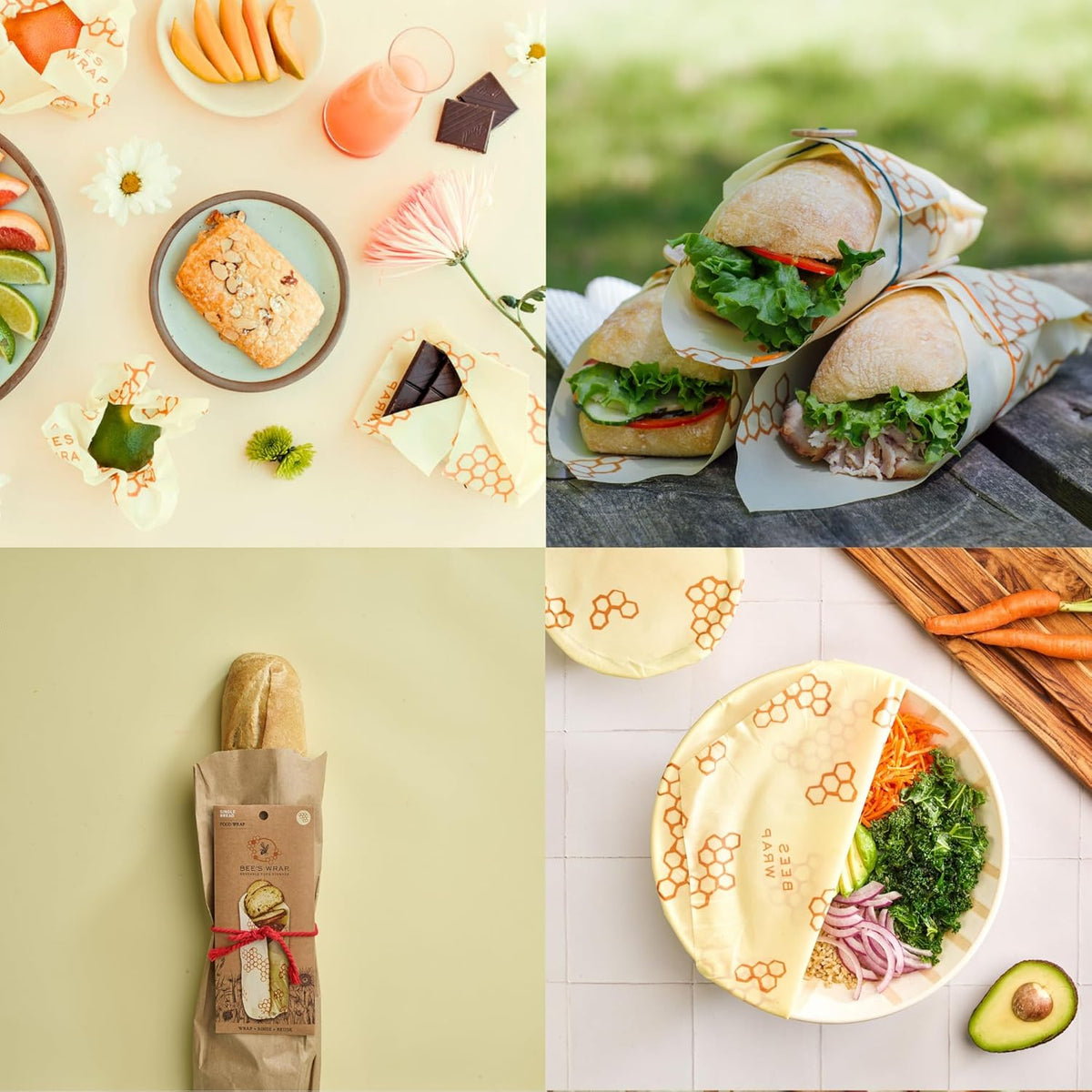 Bee's Wrap Beeswax Wraps for Food - Bread Wrap - Made in USA Reusable Bread Storage Bags - Organic & Eco-Friendly Alternative to Aluminum Foil