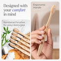 Bamboo Toothbrushes Medium Bristles 10 Pack - BPA Free Medium Bristles Toothbrushes for Adults - Eco-Friendly, Natural Wooden Toothbrush
