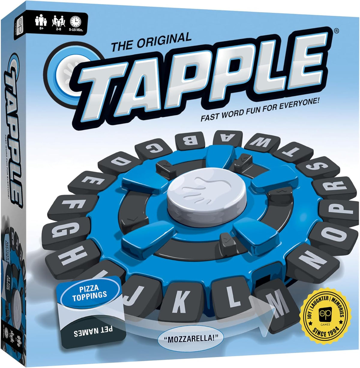 USAOPOLY The Original TAPPLE, The Fast-Paced Family Board Game,Choose a Category & Race Against The Timer to be The Last Player,Learning Word Game
