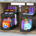 DEKAVA Under Sink Organizer 2 Pack, Bathroom Cabinet Organizer, 2 Tier Sliding Cabinet Basket Organizer Drawer, Multi-Purpose Bath Collection Baskets