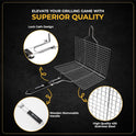 Fish Grill Baskets for Outdoor Grill Vegetables, Fish Grilling rack for Grill, BBQ Grilling Basket, Stainless steel Grill Basket for Veggies, shrimp