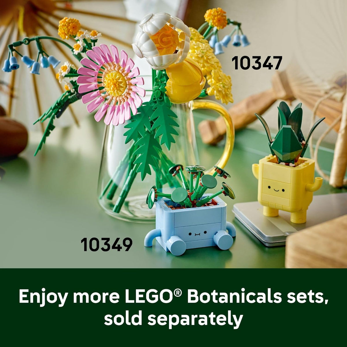 LEGO Botanicals Happy Plants Building Toy for Kids, Girls, and Boys 9+ - Playroom Decor for Desk or Shelf - Birthday Gift Idea for Young Gardeners