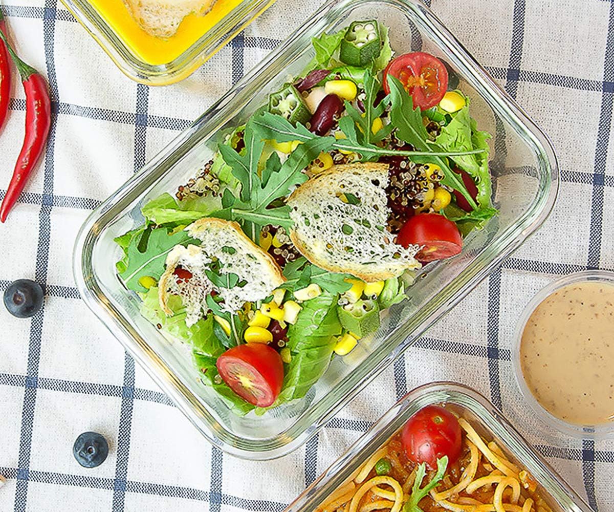M MCIRCO [8-Pack,30 oz] Glass Meal Prep Containers,Glass Food Storage Containers,Airtight Glass lunch Containers with Lids - Microwave, Oven, Freezer