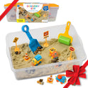 Creativity for Kids Sensory Bin: Construction Zone Playset - Preschool Learning Activities, Excavator Toys for Boys Ages 3-5+, Outdoor Toys and Gifts