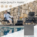 Sweetcrispy Zero Gravity Chairs, Set of 2 Portable Recliner Beach Camping Patio Outdoor Folding Lounge Chair with Cup Holder Trays and Adjustable