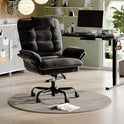 Bestier Cross Legged Office Chair, Criss Cross Chair with Adjustable Arms, 135° Reclining Velet Executive Chair with Wheels, Big and Tall Computer