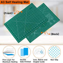 anezus Self Healing Sewing Mat, 12inch x 18inch Rotary Cutting Mat Double Sided 5-Ply Craft Cutting Board for Sewing Crafts Hobby Fabric Precision