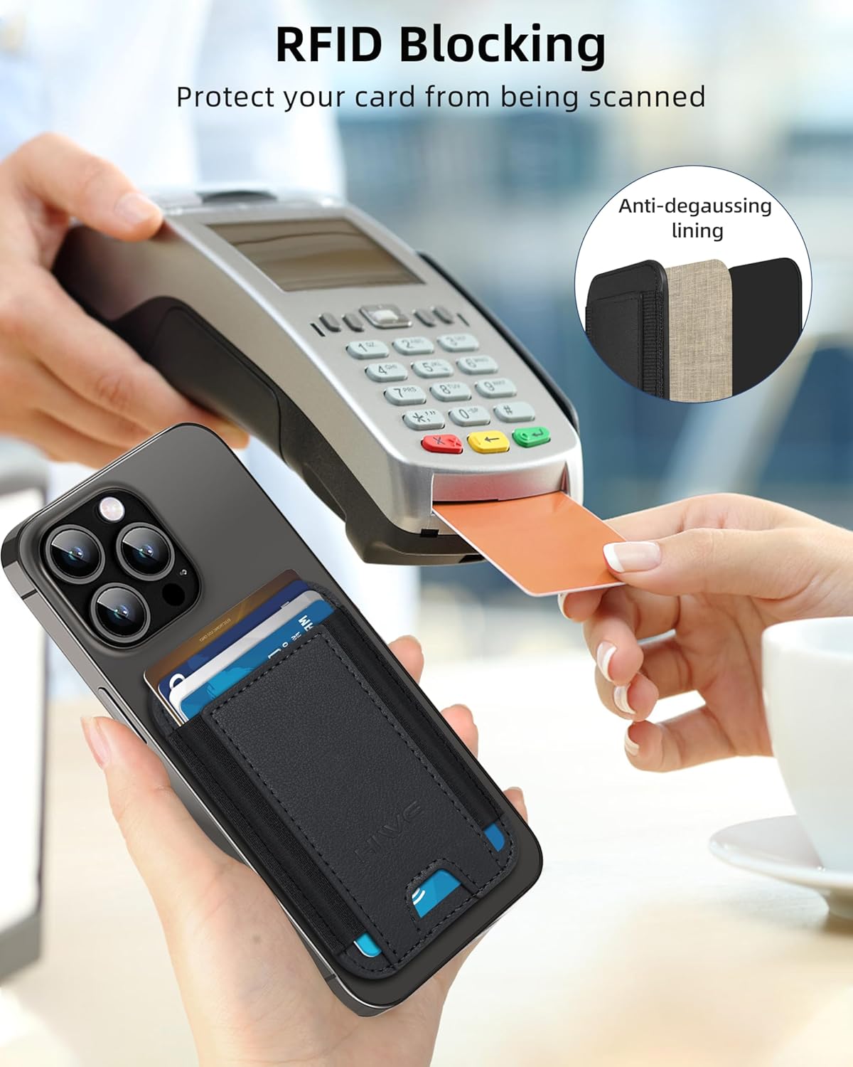 for MagSafe Wallet, Stronger Magnetic Wallet for iPhone 17/16/15/14/13/12 Series, 7 Cards Holder, Magnetic Phone Wallets, Vegan Leather Minimalist