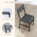Dining Table Set for 4, Extendable Kitchen Table Cushion Chairs Set of 4, Rectangle Dining Table with Metal Frame & MDF Board, Folding for Small