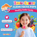 Zollipops Clean Teeth Lollipops, Anti Cavity, Sugar Free Candy for a Healthy Smile Great for Kids, Diabetics and Keto Diet, Natural Fruit Variety