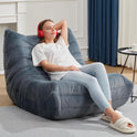 Bean Bag Chairs for Adults Giant Bean Bag Chair Memory Foam BeanBag Chair Bean Bag Sofa with Filler Faux Fur Fireside Beanbags Lazy Sofa for Living