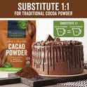 Organic Cacao Powder, Unsweetened, 1 lb (454 g) – Rich Dark Chocolate Flavor, Perfect for Baking, Smoothies & Hot Chocolate – Vegan, Keto, Paleo