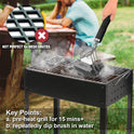 Grill Brush and Scraper Bristle Free – Safe BBQ Brush for Grill – 18'' Stainless Grill Grate Cleaner - Safe Grill Accessories for Porcelain/Weber