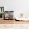 IRIS USA Dog Food Storage Container, 2 Pack, Up to 30 lbs Each, Airtight Seal for Freshness, Wheels for Rolling, Easy One Hand Opening, Made in USA