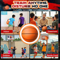 Silent Basketball Size 7 (29.5") – Grooved Airless Indoor Basketball for Quiet Dribbling and Indoor Training, Pro PU Foam Ball – Real Feel Higher