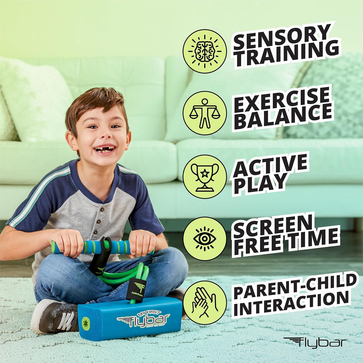 Flybar My First Foam Pogo Jumper for Kids Fun and Safe Pogo Stick for Toddlers, Durable Foam and Bungee Jumper for Ages 3 and up, Supports up to