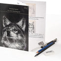 Prina 50 Pack Drawing Set Sketch Kit, Sketching Supplies with 3-Color Sketchbook, Graphite, and Charcoal Pencils, Pro Art Drawing Kit for Artists