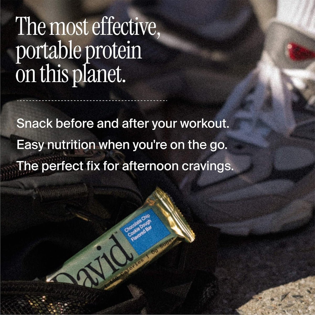 David High Protein Bars No Sugar - Sugar Free Protein Bars, Low Carb, Gluten Free - 28g of Protein, 150 Calories - David Bar On-The-Go Snack - Peanut