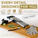 Gramercy Adjustable Mandoline Food Slicer, Mandoline Slicer for Kitchen, Mandolin, Potato, Tomato, Carrot, Vegetable, Fruit and Onion Cutter