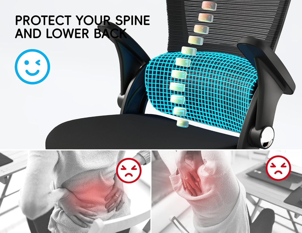 TRALT Office Chair - Ergonomic Office Chair with Back Support, Home Office Desk Chairs, 330lbs Wide Seat Big and Tall Office Chairs, Comfy Desk Chair