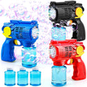 Toy Life 3 Pack Bubble Guns for Kids, Automatic Bubble Blower, Leakproof & Lightweight, Outdoor Summer Toy, Easter Basket Stuffer, Party Favor