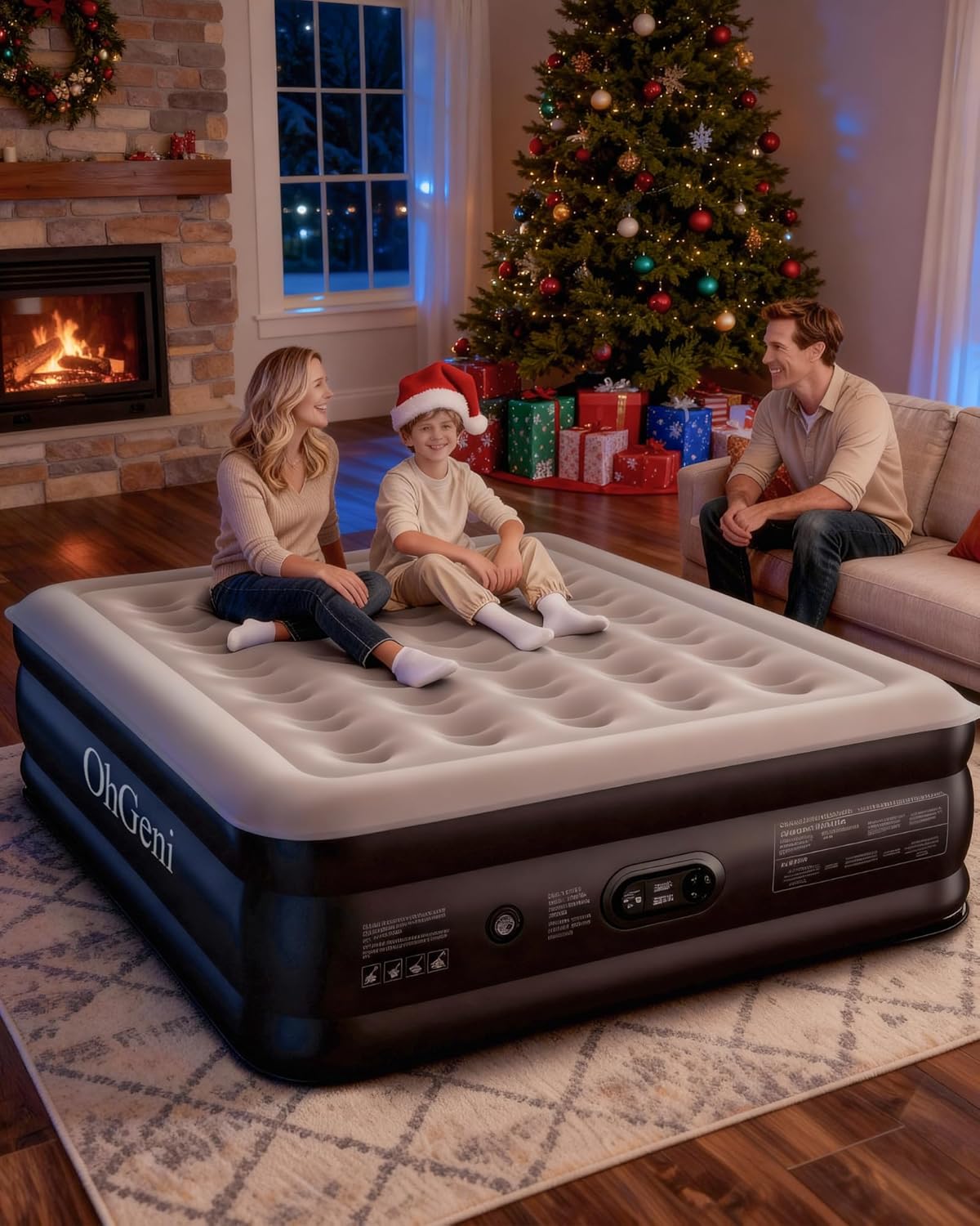 Air Mattress Queen with Built in Pump, Inflatable Mattress Blow Up Mattress 18 Raised Comfort,Upgraded Surface Portable Bed, Air Bed for Home, Guest