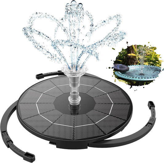 AISITIN 3.5W Solar Fountain Pump for Water Feature Outdoor DIY Solar Bird Bath Fountain with Multiple Nozzles, Solar Powered Water Fountain