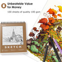 iBayam 9x12 Sketchbook, Spiral Bound Sketch Book for Kids, Teens Adults Artists Beginners, Drawing Supplies Art Supplies,100 Sheets (68lb/100gsm)