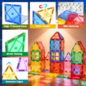 Soyee Magnetic Tiles Toddler Toys Magnetic Building Blocks for Kids Ages 3-12 STEM Educational Toys for Girls & Boys Sensory Play for Preschool