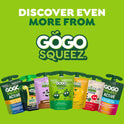 GoGo squeeZ Fruit & veggieZ Applesauce and Puree Variety Pack, Jurassic Pear, Roarrrr Berry & Prehistoric Peach, 3.2 oz (Pack of 20), Unsweetened