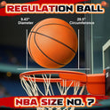 Silent Basketball Size 7 (29.5") – Grooved Airless Indoor Basketball for Quiet Dribbling and Indoor Training, Pro PU Foam Ball – Real Feel Higher