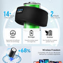 MUSICOZY Sleep Headphones Bluetooth 5.4 Headband, Sports Wireless Earphones Sweat Resistant Earbuds Sleeping Headphone with Ultra-Thin HD Stereo