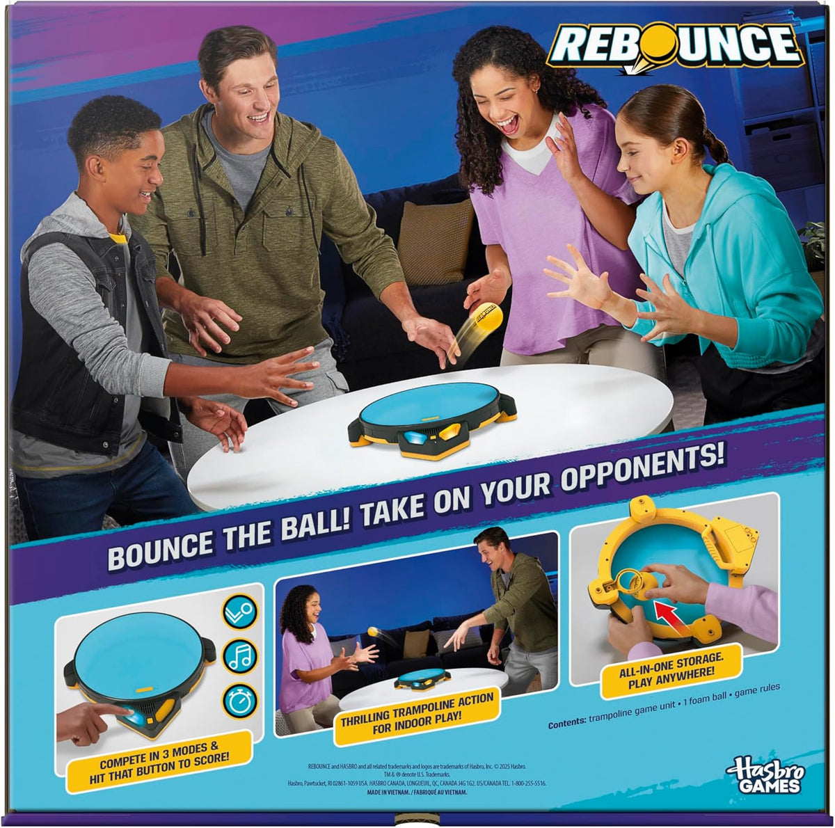 Hasbro Games Rebounce Game | Indoor and Outdoor Electronic Action Game for Kids, Teens, and Adults | Ages 8+ | 2 to 6 Players | 10 Mins. | Family
