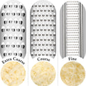 Cambom Lemon Zester Grater Three-piece Suit - Heavy Duty Kitchen Tool for Parmesan Cheese, Ginger, Garlic, Nutmeg, Chocolate