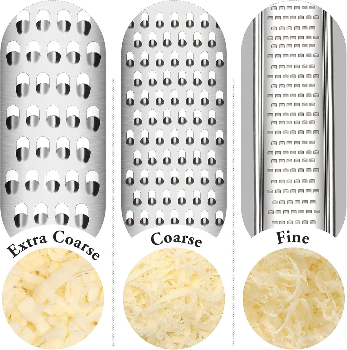 Cambom Lemon Zester Grater Three-piece Suit - Heavy Duty Kitchen Tool for Parmesan Cheese, Ginger, Garlic, Nutmeg, Chocolate