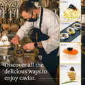 BESTER CAVIAR Royal Beluga Hybrid Sampler Set 1.05oz (30g) – Huso huso x Baerii Sturgeon Sampler Package – Caviar Serving Set with Mini Blinis (30