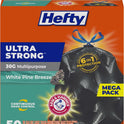 Hefty Ultra Strong 30 Gallon Trash Bags, Large Trash Bags 30 Gallon Size, Multipurpose, Break Resistant Drawstring Closure, Resists Leaks, Punctures