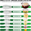 Reusable Silicone Stretch Lids for Food Storage in Fridge - Elastic Heat-Resistant Bowl Covers, Cups, Cans, Jars - Universal Food Grade Lid for Round