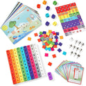 hand2mind MathLink Cubes Numberblocks 1-10 Activity Set, 30 Preschool Learning Activities, Counting Blocks, Linking Cubes, Educational Toys for Kids