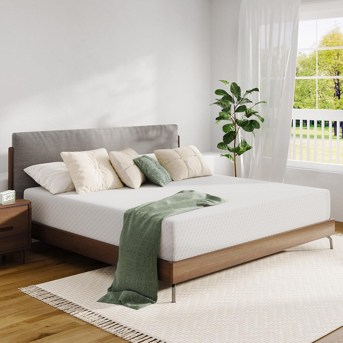 Novilla King Mattress, 12 Inch King Size Memory Foam Mattress with Comfort Foam for Pressure Relief & Cool Fresh Sleep, Removable Washable