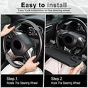 JUSTTOP Car Steering Wheel Desk for Laptop,Multipurpose Travel Car Accessories, Car Seat Stand Trays for Eating, Steering Wheel Under Table