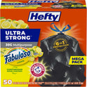 Hefty Ultra Strong 30 Gallon Trash Bags, Large Trash Bags 30 Gallon Size, Multipurpose, Break Resistant Drawstring Closure, Resists Leaks, Punctures