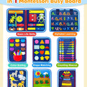 Exorany Busy Board Montessori Toys for Toddler Boy Birthday Gifts, Busy Book Sensory Learning Toys for Toddlers, Toddler Boy Airplane Car Travel Toy