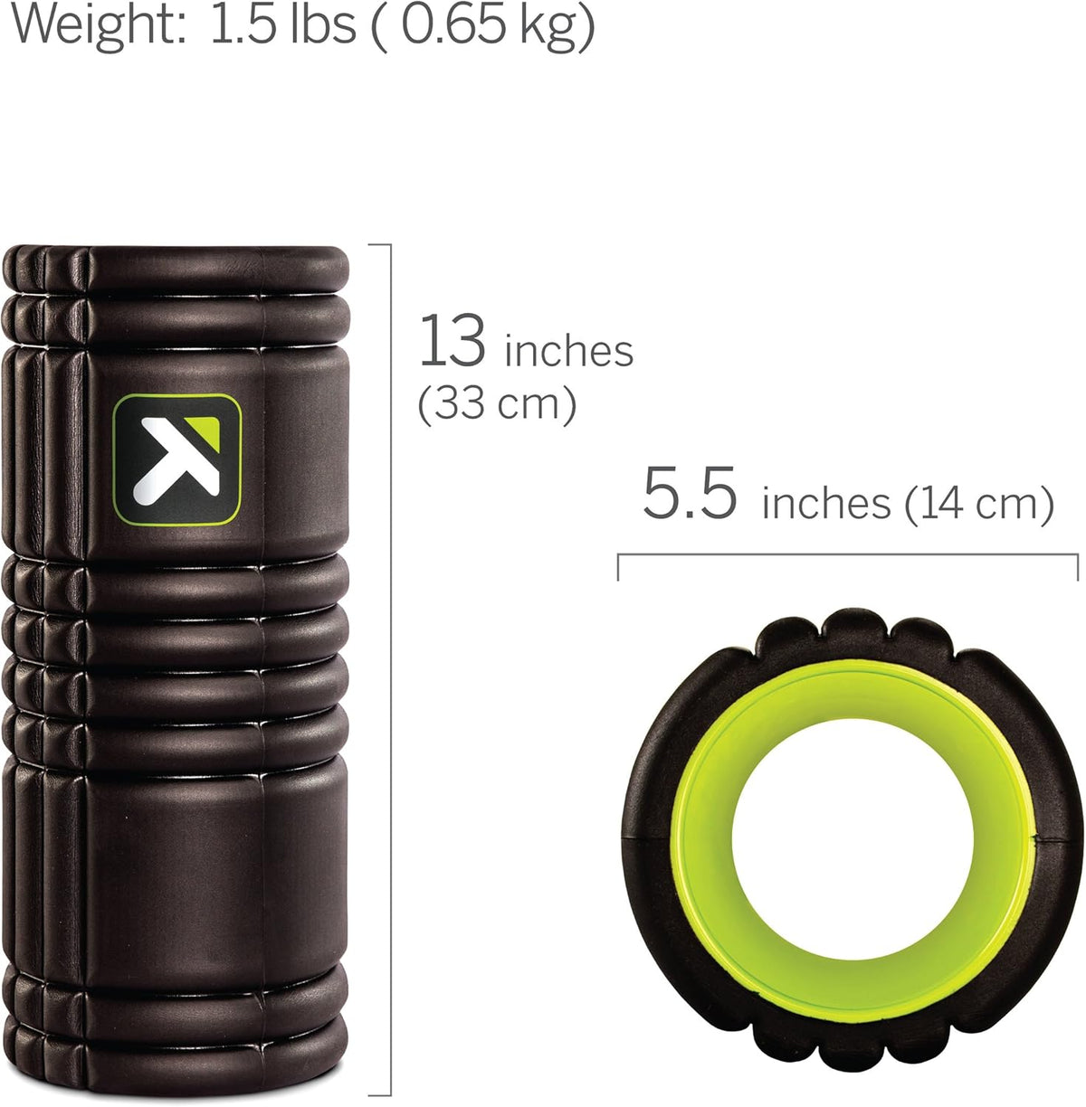 TriggerPoint Grid 1.0 Foam Roller - 13" Multi-Density Massage Roller for Deep Tissue & Muscle Recovery - Relieves Tight, Sore Muscles & Kinks