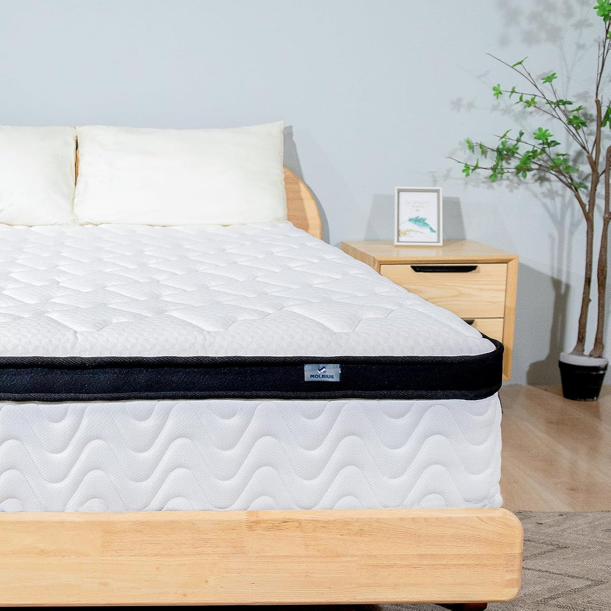 Queen Mattress 12 Inch | Hybrid Mattresses Queen Size in a Box | Medium Firm Memory Foam and Individual Pocket Springs | Fiberglass Free Bed Mattres