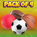 Bedwina Sports Balls for Kids & Toddlers - 5-inch Sports Balls Set Includes Football, Small Soccer Ball, Basketball, and Playground Balls, Fun