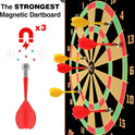 Magnetic Dart Board for Kids - Indoor Outdoor Darts Game, 16pcs Magnetic Darts, Double Sided Board Games Set, Best Toys Gifts for Teenage Age 5 6 7 8